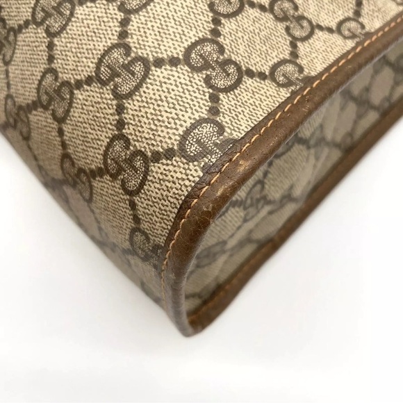 Authentic Gucci Old GG Sherry Line Beige PVC Tote bag - Picture 16 of 16